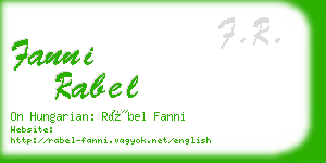 fanni rabel business card